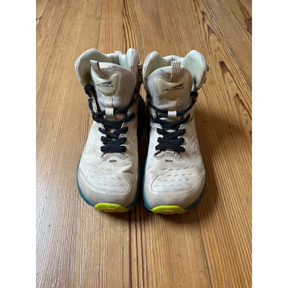 Altra Olympus 6 Hike Mid GTX Mens Tan Teal Hiking Boots SIZE‎ 9.5
